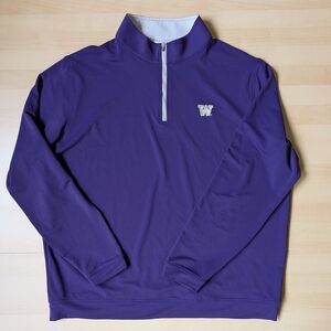 University Of Washington UW Huskies Purple Quarter Zip Pullover‎ Sweatshirt